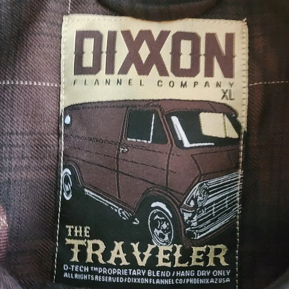 Dixxon Flannel Company Shirt Mens XL Brown Black The Traveler Plaid Button Front - Picture 5 of 10